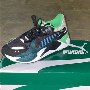 Black and colorful Pumas